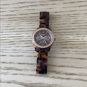 Fossil tortoise shell watch